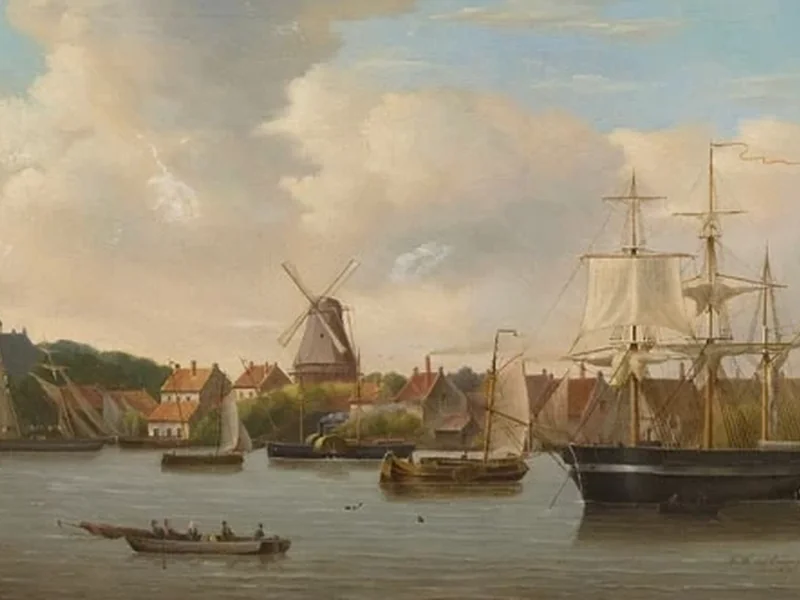 1803-Frederik Willem Camp - Navi sul fiume